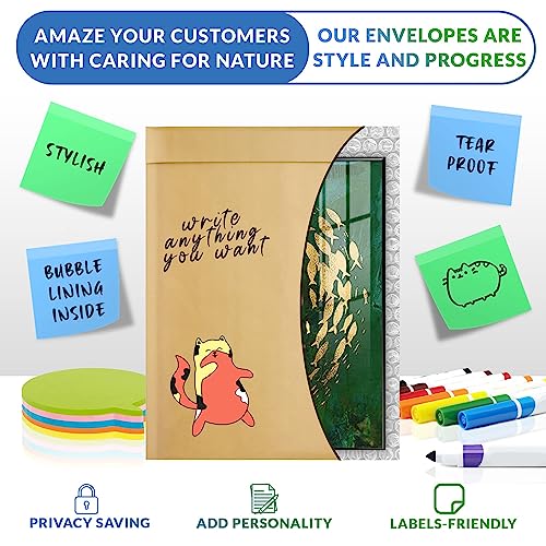 Kraft Bubble Mailers 6 x 9 Inch Natural Brown, Padded Envelopes Self Seal, Pack of 350, Bubble Lined Kraft Paper Mailing Envelopes for Shipping - color: Brown, size: 6" x 9" / 350 Pack