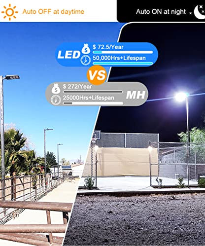 ledmo 300W LED Parking Lot Lights, 36000LM Commercial Dusk-to-Dawn Light - size: Big/300/Wall Mount
