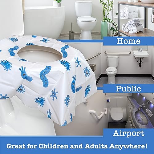 Potty Shields Disposable Toilet Seat Covers, XL Waterproof Sheets, 6 Pack