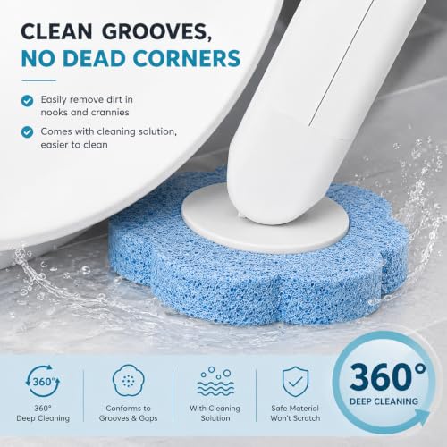 Disposable Toilet Brush Kit with 2 Handles & Holders, 64 Refill Heads - size: 2 Handles & Holders + 64 Refills