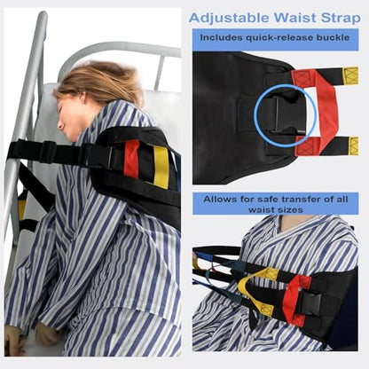 Transfer Sling, Transfer Belt for Elderly, Gait Belts for Seniors - color: Black 1