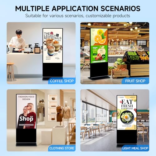 49" 4K Digital Signage Display Touch Screen Kiosk for Showroom, Restaurants - size: 49 inch 4K