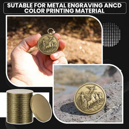 15 Pack Blank Challenge Coins, 40mm X 3mm, Bronze - color: Bronze, size: 40mm X 3mm