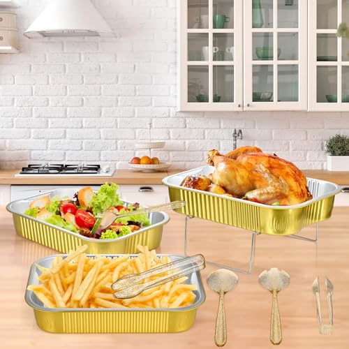 Maxcheck 4 Sets Disposable Chafing Dishes Buffet Set, Small - size: Small