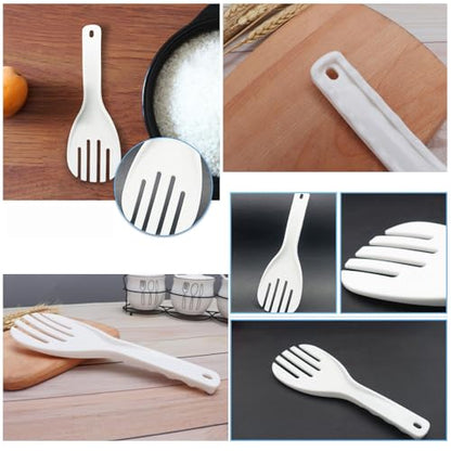 2 Pack Large Rice Paddle Non-Stick 10'' Serving Rice Spoon Rice Scooper Rice Spatula Salad Servers Salad Tongs for Commercial Rice Cooker Warmer Large Capacity Rice Maker Pot Restaurant Canteen