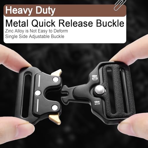 1-1/2 Inch Tactical Buckle Replacement, Metal Heavy Duty Tactical Belt Buckles for Webbing Nylon Strap, Dog Collar, Harness Military Buckle Backpack Clip Hardware, Silver - color: 04(1-1/2" Silver Metal Buckle 1pcs)