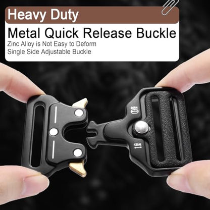 2 Inch Tactical Buckle Replacement, Metal Heavy Duty Tactical Belt Buckles for Webbing Nylon Strap, Dog Collar, Harness Military Buckle Luggage Travel Straps Clip Hardware - color: 05(2" Black Metal Buckle 1pcs)