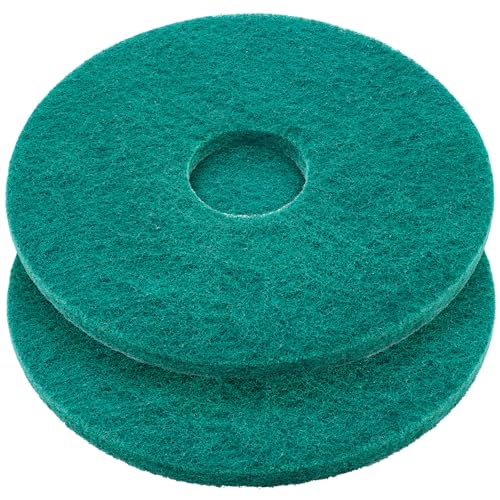 Teenyyou 2 Pcs 12" Green Floor Buffer Pads for Machine - color: Green, size: 12"