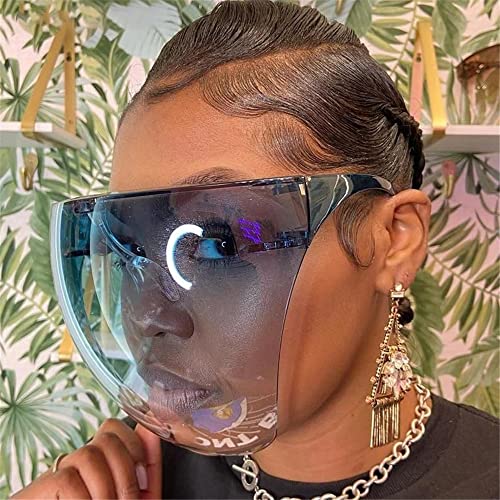 FEISEDY Full Face Shield Sunglasses – Anti-Fog UV400 Mirror Visor - color: 005 Gradient Grey