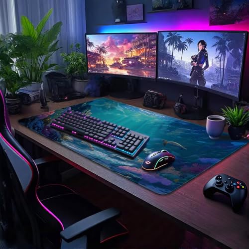 Sea Turtles Large Gaming Mouse Pad Desk Mat 31.5"x15.7" - color: Sea Turtles