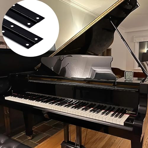 Black Piano Hinge 30 Inch x 2 Inch Open Width - color: Black, size: 30" Long x 2" Overall Width