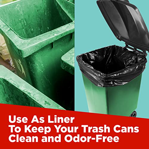 ToughBag 65 Gallon Heavy Duty Contractor Trash Bags, 50 Ct, Black, 1.2 Mil