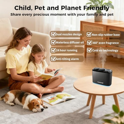 Smart Essential Oil Diffuser, Dual Scent Diffuser for Large Room