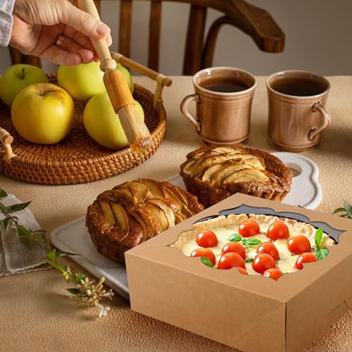 20 Pack 9x9x3inch Halloween Bakery Boxs for Farm Markets - color: Brown