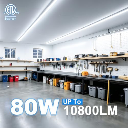 SHOPLED (25-Pack) 8FT LED Shop Light, 80W 10800LM 6000K Cool White - size: 8FT-25 Count