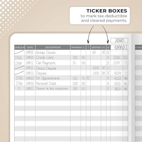 Clever Fox Check Register Book, Checkbook Ledger, 5.8x8.3 Seashell - color: Seashell, size: A5 (5.8'' x 8.3'')