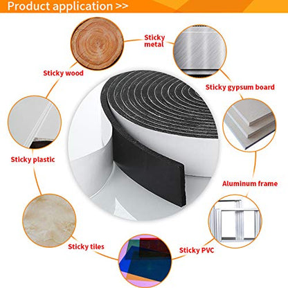 Weather Stripping Door Seal Strip for Doors and Windows, 1In x 1/8In X 33Ft Foam Insulation Tape Self Adhesive,Sound Proof,Weatherstrip,Pipe Cooling, Air Conditioning Seal Strip - size: 1 in x 1/8 in x 33 ft