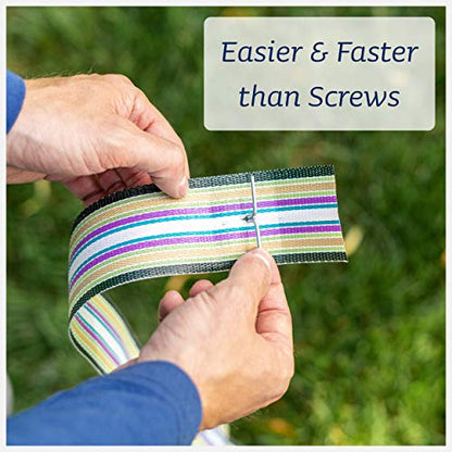 Lawn Chair USA Replacement Lawn Chair Webbing - Webbing for Lawn Chairs, Beach and Camping. UV-Resistant Webbing Strap Made with Durable Polypropylene (3" x 50', Blue Sands)