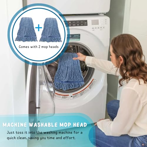 Commercial Mop for Floor Cleaning, 59'' Heavy Duty Industrial Cotton Mops - size: 59in