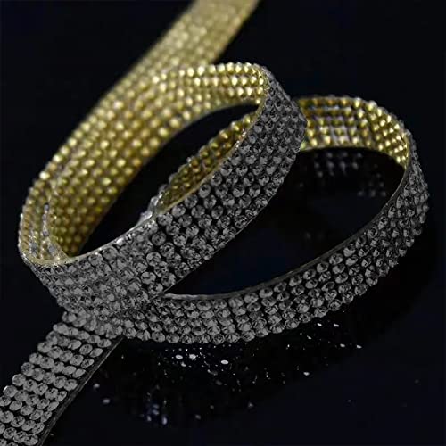 4 Pack 35.4 Inch Rhinestone Door Edge Guard Strips, Black - color: Black