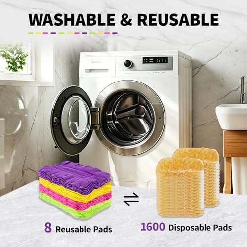 8 Pack Reusable Duster Pads Compatible with Swiffer Duster Refills