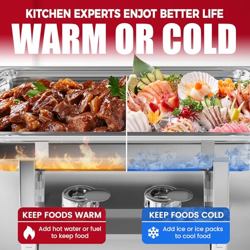 IMACONE Rectangular Chafing Dish Buffet Sets of 4, 8QT - color: Silver, size: 4-Pack