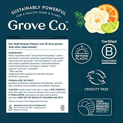 Grove Co. Multi-Purpose Cleaner Refills, 6 x 1fl oz, Orange & Rosemary - size: 1 Fl Oz (Pack of 6)