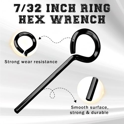 7/32 inch Hex Dogging Key, Black, 8 Pcs - color: Black, size: 7/32