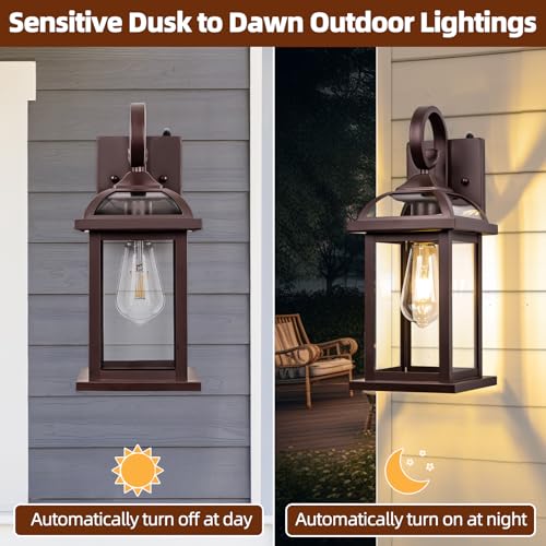 Dusk to Dawn Outdoor Lighting Oil Rubbed Bronze IP65 Waterproof - color: Oil-Rubbed Bronze, size: Dusk to Dawn Sensor