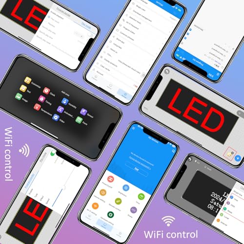P6 Programmable Led Sign Custom Scrolling Outdoor Digital Signs For Businesses Display Screen Electronic Message Board Stock Ticker Advertising Pixel Led Panel Marquee 40"X17" - size: P6 40"x17"x2.4" Indoor/Outdoor