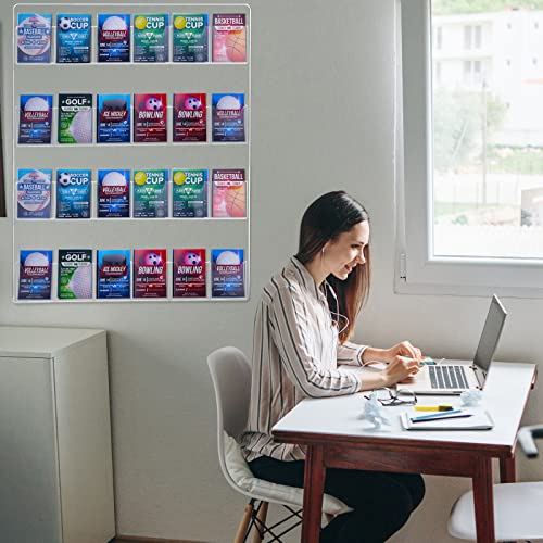 Weysat Acrylic Brochure Pamphlet Holder Brochure Display Stand, 1 Piece
