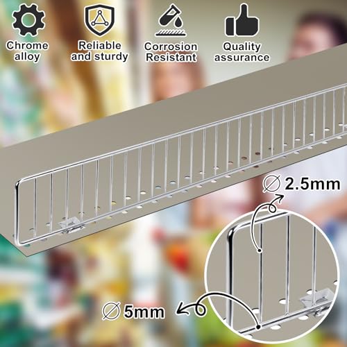 Yaocom 10 Pcs Gondola Shelf Fence 36x3'' Retail Front Wire Guard, Metal - color: Grey, size: 36" X 3"