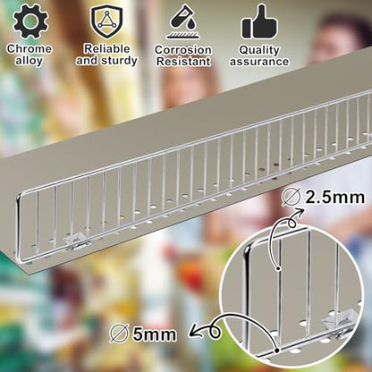 Yaocom 10 Pcs Gondola Shelf Fence 36x3'' Retail Front Wire Guard, Metal - color: Grey, size: 36" X 3"