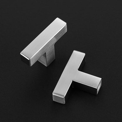 3 Pack Brushed Nickel Cabinet Knobs, 2in Length Square Bar Drawer Pulls - color: Brushed Nickel, size: 3 Pack, style: Square