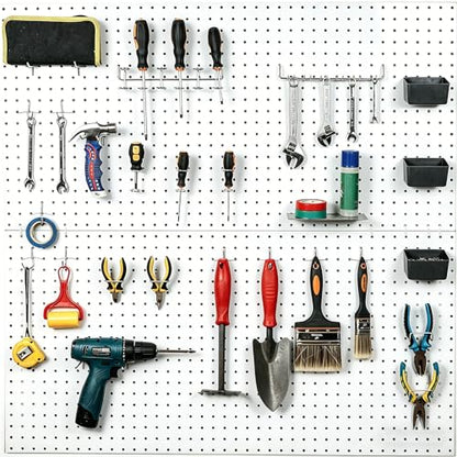 FRIMOONY Pegboard Hooks Assortment with Pegboard Bins, Peg Locks, for Organizing Various Tools, 80 Piece - style: 80PCS