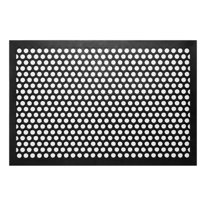 BEHERO Rubber Outdoor Mat 36" x 24" Anti Fatigue Waterproof Non-Slip - color: Black(drainage), size: 2' x 3' (Rectangular)