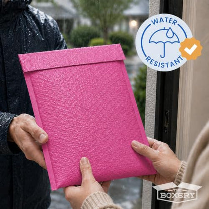 The Boxery Poly Bubble Mailers, Self-Seal (Pink, 8.5'' x 12'' - (50PC)) - color: Pink, size: 8.5'' x 12'' - (50PC)