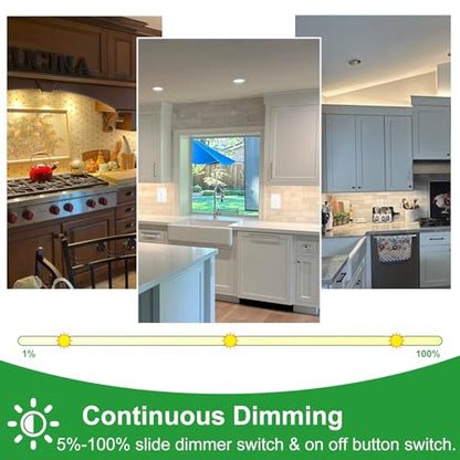 Greencycle 60W 12V LED Driver and Dimmer Switch,Compatible with Only 12VDC LED Strip Lights and Fixtures,Single Integrated Unit, Converts 120V AC to 12V DC, Neutral Wire Required, ETL - color: 12V Strip Driver Dimmer