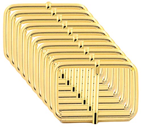 BIKICOCO Roller Buckle, 2 Inches Heel Rolling Bar Buckles for Bags Leather Webbing Straps - color: Gold X 10 Pcs