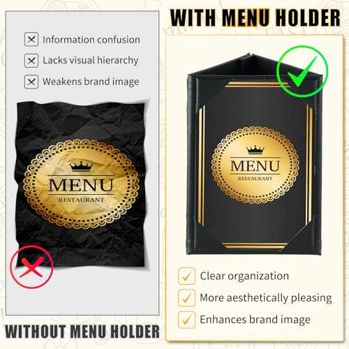 Leather Table Tent Triangle Menu Holders 4" x 6", 20 Pack 3-Side - size: 20 Pack, 4" x 6"