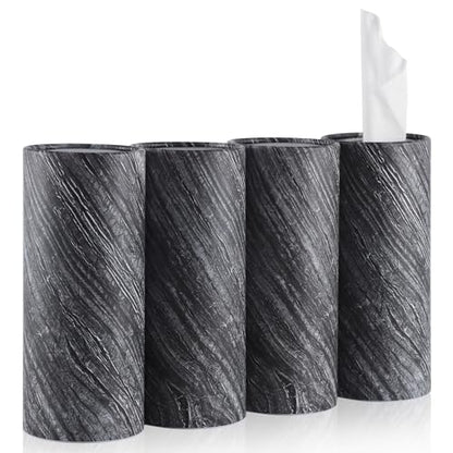 SINGARO Car Tissue Holder, 4 Pack Car Cup Holder Facial Tissues with Travel Tissue Bag, Quick and Convenient Flower Combination Car Tissue Box(4 Canisters/200 Tissues) Gray - color: Gray