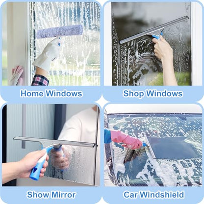 Mitclear Window Cleaning Kit with Bucket 3 Gallon for Home Outdoor Car - style: Window Cleaning Kit