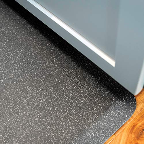 WellnessMats Anti-Fatigue Granite Motif Kitchen Mat, 36 Inch by 24 Inch, Steel - color: Steel, size: 36"L x 24"W x 0.8"Th