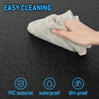 3 x 6 FT Anti Fatigue Mats Industrial 15/16 Inch Thick Soft Sponge Ergonomic Mat Durable Heavy Duty Diamond Plate for Standing Non Slip Industrial Grade Floor Mat for Leg & Back Pain (Black) - size: 72"L x 36.2"W x 0.9"Th