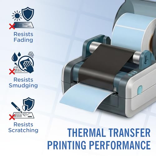 4" X 6" Direct Thermal Shipping Labels | Blue | 1" Cores w/Perfs Easy Tear | Made in USA - Printer w/Ribbon Needed | Printing Label | 250 Labels | 250 Labels per Roll | 1 Rolls | Blank Labels - color: Blue