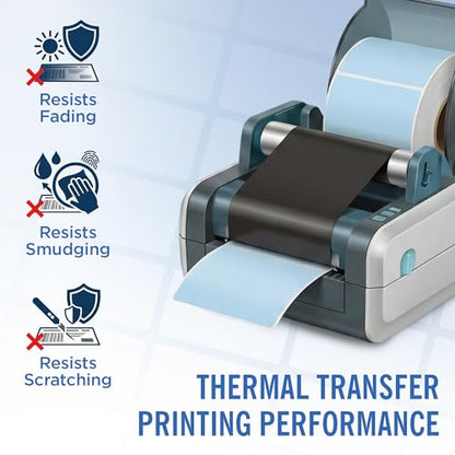 4" X 6" Direct Thermal Shipping Labels | Blue | 1" Cores w/Perfs Easy Tear | Made in USA - Printer w/Ribbon Needed | Printing Label | 250 Labels | 250 Labels per Roll | 1 Rolls | Blank Labels - color: Blue