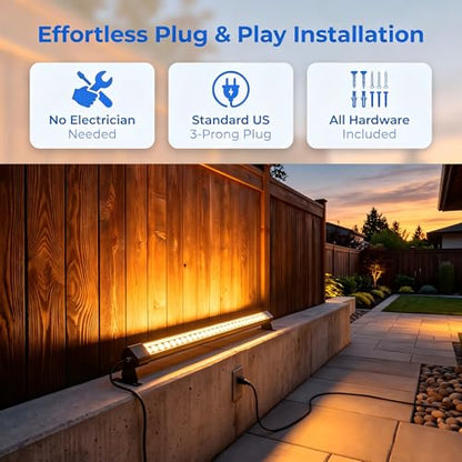 36W LED wall washer light | 4FT IP67 2700K warm white Outdoor light 1pack - color: 2700K Warm White-1pack