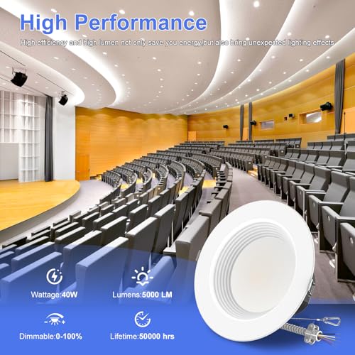 10 Inch 40W Commercial Downlight LED Recessed Retrofit Can Light - size: 10