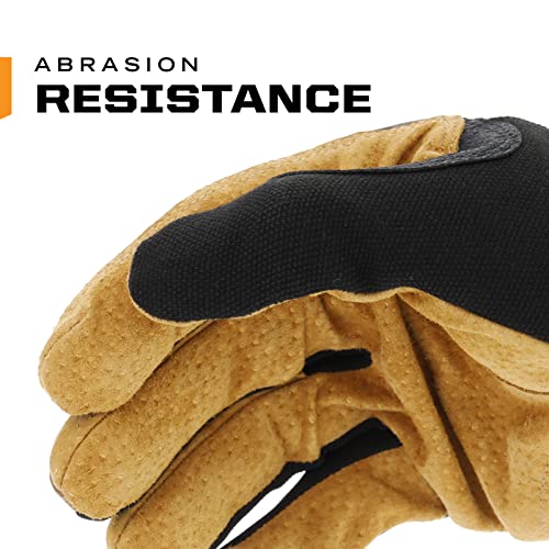 Mechanix Wear: Durahide Leather FastFit Work Glove with Elastic Cuff for Secure Fit - size: Small