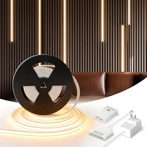 V4light LED Strip Lights for Slat Wall Recessed, 16.4ft Smart Dimmable - size: Smart Control